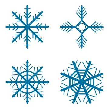 A set of snowflakes Stock Illustration