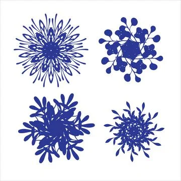 Set of snowflakes. Laser cut pattern for christmas paper cards, design elemen Ilustración de archivo
