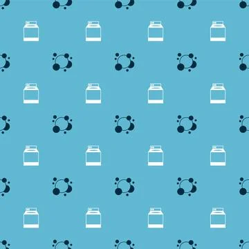 Set Soap water bubbles and Washer on seamless pattern. Vector イラスト素材