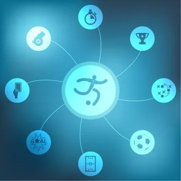 Set of soccer icons design, vector eps10 Stock Illustration