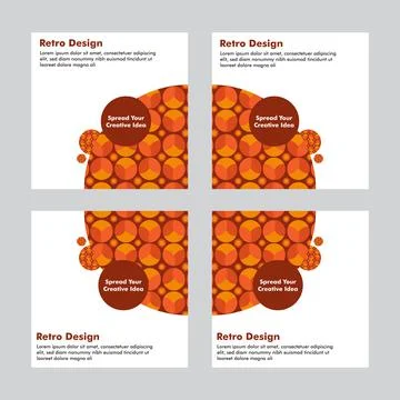 Set of social media post design. design template. beautiful background. Stock Illustration