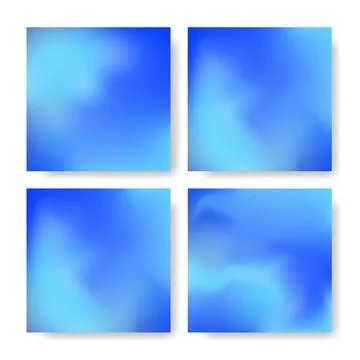 Set social media square post template with sky gradients. Lovely modern art Stock Illustration