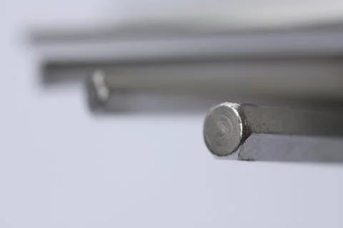 Set of socket wrench. Set of hex keys on white background. Stock Photos