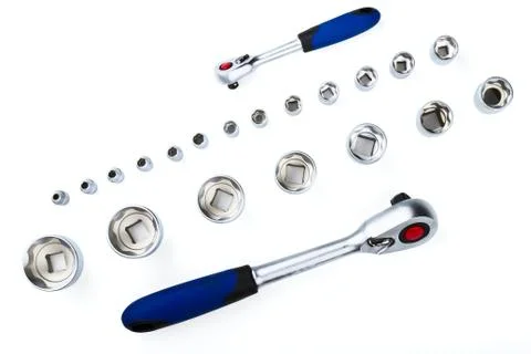 Set of socket wrenches Stock Photos