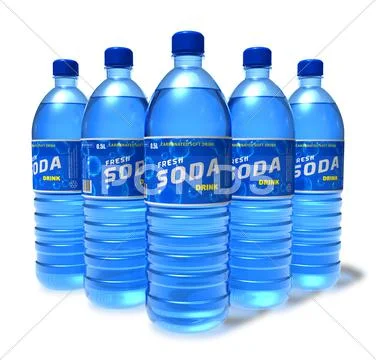 Set of soda drinks in plastic bottles Stock Illustration