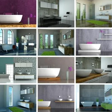 Set of sofas in modern Interior design Stock-Illustration