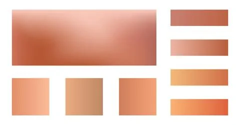 Set of soft nude gradient backgrounds. Vector illustration of beige color liq Stock Illustration