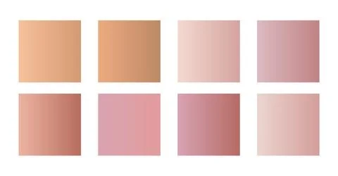 Set of soft nude gradient backgrounds. Vector illustration of beige color liq Stock Illustration