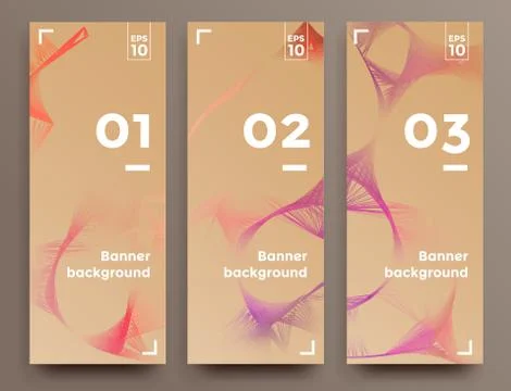 Set of soft vertical banners Stock Illustration