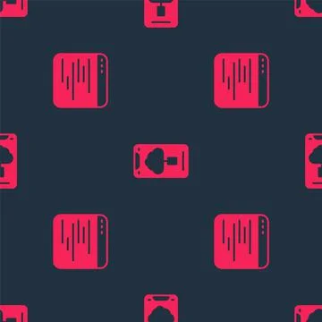 Set Software and Cloud technology data transfer on seamless pattern. Vector イラスト素材