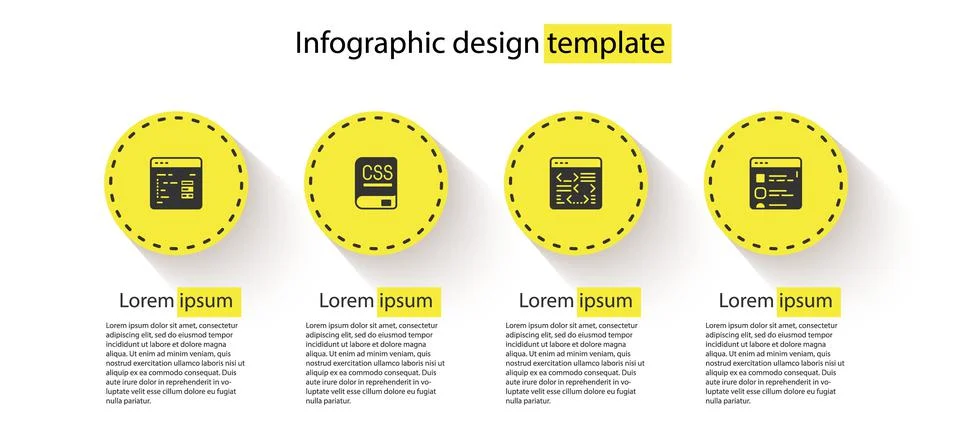 Set Software, Books about programming, and Browser files. Business infographic Stock Illustration