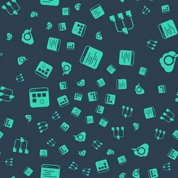 Set Software, Folder tree, Loading data window and Search cloud computing on  Illustrazione stock