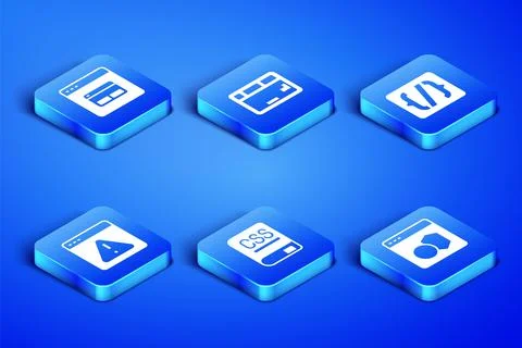 Set Software, Search engine, Books about programming, Browser with exclamation イラスト素材