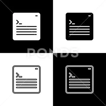 Set Software, web developer programming code icon isolated on black and whi.. 库存插图