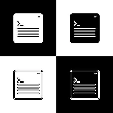 Set Software, web developer programming code icon isolated on black and whi.. Stock Illustration