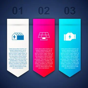 Set Solar energy panel, and Check engine. Business infographic template. Vector イラスト素材