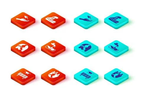 Set Solar energy panel, Global warming fire, Water problem, Tsunami and Sprout Illustrazione stock