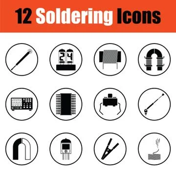 Set of soldering  icons Stock Illustration