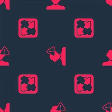 Set Solution problem in psychology and Finding a on seamless pattern. Vector Stock Illustration