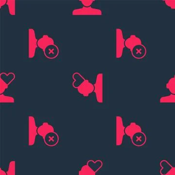 Set Solution problem in psychology and Broken heart or divorce on seamless Illustrazione stock