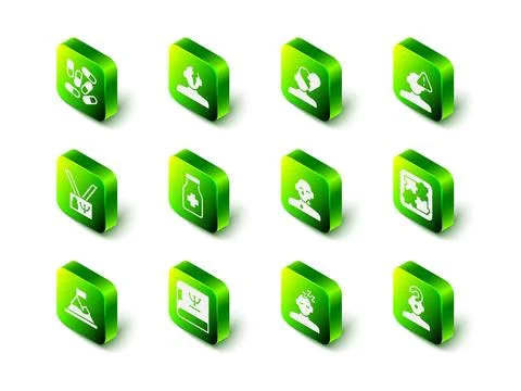 Set Solution problem in psychology, Broken heart or divorce, Finding, Human with Stock Illustration