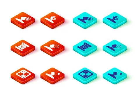 Set Solution problem in psychology, Psychology book, Good mood, and icon. Vector Illustrazione stock