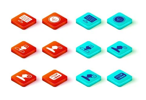 Set Solution problem in psychology, Sedative pills, Male doctor, Online Stock Illustration