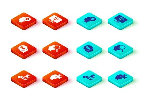 Set Solution to the problem, Question and Answer, Finding, Psychology, Psi and Illustrazione stock