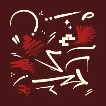 A Set Of Some Abstract Elements For Work Stockillustratie