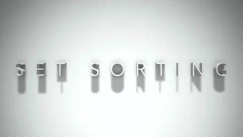 Set sorting 3D title animation with shadows on a white background Stock Footage 297267941