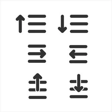 Set of sorting icons. Stock vector illustration isolated on white background. Stock Illustration