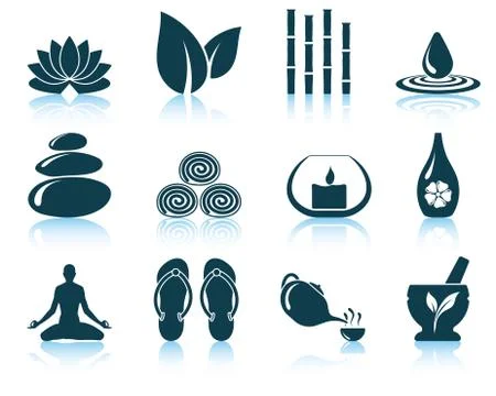 Set of spa icons Stock Illustration