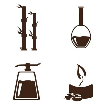 Set of spa icons Stock Illustration