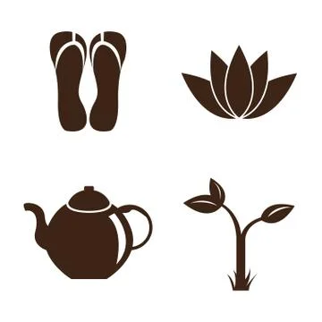 Set of spa icons Illustrazione stock