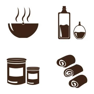 Set of spa icons Stock Illustration