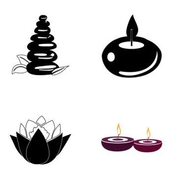 Set of spa icons Illustrazione stock