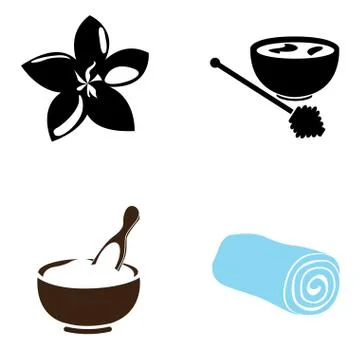 Set of spa icons Illustrazione stock