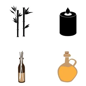 Set of spa icons Illustrazione stock