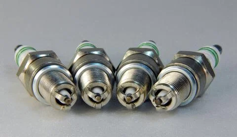 Set of spark plugs Stock Photos