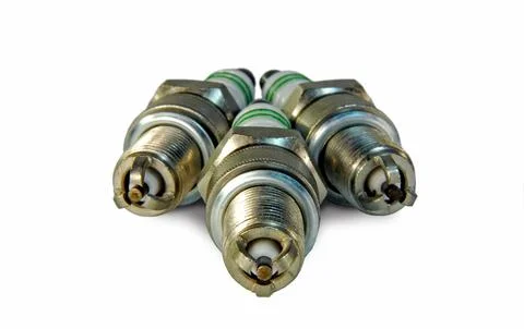Set of spark plugs Stockfoto's
