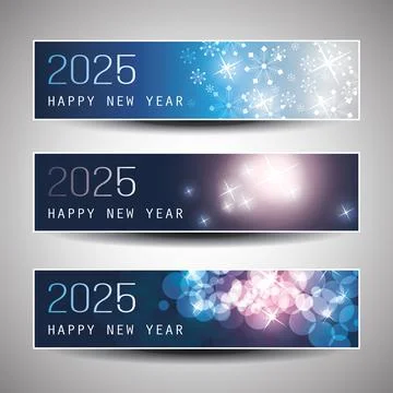 Set of Sparkling Shimmering Ice Cold Blue and Pink Horizontal Christmas, Ha.. Stock Illustration