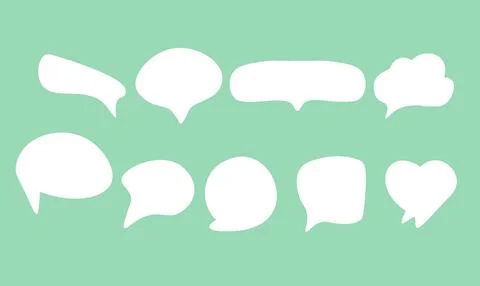 Set of speak bubble text Stock Illustration