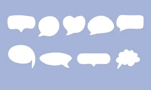 Set of speak bubble text Illustrazione stock