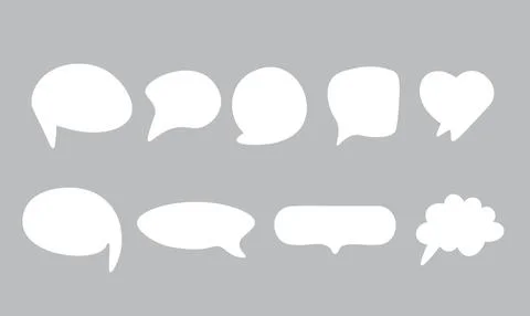 Set of speak bubble text Stock Illustration