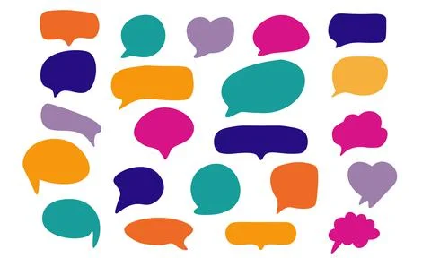 Set of speak bubble text Stock Illustration