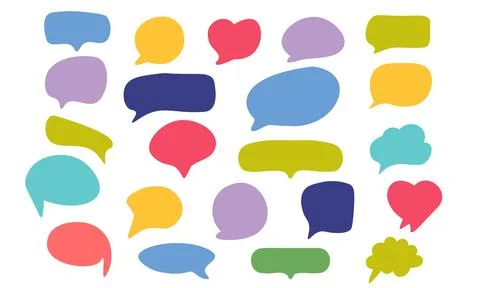 Set of speak bubble text Illustrazione stock