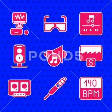 Set Speaker volume, Audio jack, Bitrate, Music wave equalizer, DJ ...