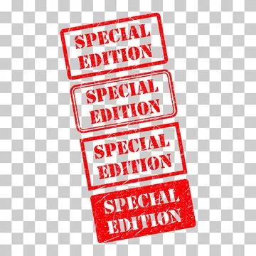 Set of Special edition stamp symbol, label sticker sign button, text banner v Stock Illustration