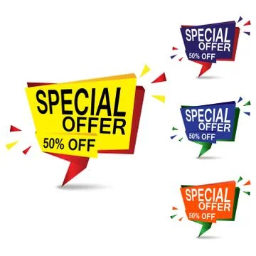 A set of special offer banners - Vector format Stock Illustration