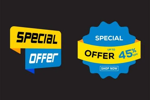 Set of special offer buttons or badges. save75. Best offer badge. Stock Illustration
